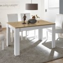 Stół rozkładany biały lakierowany dąb Bellevue 90x137-185cm Rabaty