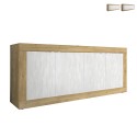 Kredens komoda stojący bufet 207cm z drewna 4 drzwi biały Altea WB Promocja