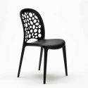 Czarny okrągły stolik 70x70 cm z 2 kolorowymi krzesłami WEDDING Cosmopolitan 