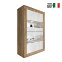 Wystawa nowoczesnego salonu 4-drzwiowa w białym drewnie 102x43cm Tina WB Basic Katalog