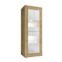 Witryna salonowa-dzienna drzwi drewniane, białe szkło 2 skrzydła Nina WB Basic Rabaty