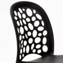 Czarny okrągły stolik 70x70 cm z 2 kolorowymi krzesłami WEDDING Cosmopolitan 