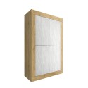 Credenza 4-drzwiowa biała wysoka szafka kuchenna z drewna Novia WB Basic Stan Magazynowy