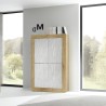 Credenza 4-drzwiowa biała wysoka szafka kuchenna z drewna Novia WB Basic Oferta