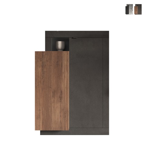 Szafka do salonu wysoka 2-drzwiowa nowoczesna szafka na przechowywanie 87x42x142cm Gilmour Promocja