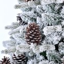 Sztuczna śnieżna choinka ozdobiona szyszkami 180cm Faaborg Oferta