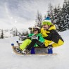 Saneczki z drewna na śnieg, składane sanki dla dzieci 2-osobowe Rudy Oferta