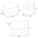 Zestaw zewnętrzny 2 fotele kanapa stolik pojemnik Riccione Grand Soleil Model