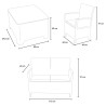 Zestaw zewnętrzny 2 fotele kanapa stolik pojemnik Riccione Grand Soleil Model