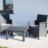 Salon ogrodowy zewnętrzny 2 fotele poduszki stolik Tropea Grand Soleil Model
