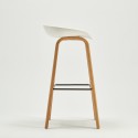 Zestaw wysoki stół 120x60cm, 4 krzesła barowe h75cm, biały drewniany Lyman Sprzedaż
