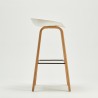 Zestaw wysoki stół 120x60cm, 4 krzesła barowe h75cm, biały drewniany Lyman Sprzedaż