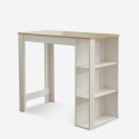 Zestaw wysoki stół 120x60cm, 4 krzesła barowe h75cm, biały drewniany Lyman Oferta