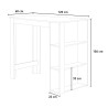 ustawienie wysokiego stołu z drewna 120x60cm i 4 czarnych stołków barowych Lix syracuse. Katalog