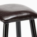 Zestaw 4 wysokich krzeseł barowych z poduszkami h78, czarny stół kuchenny 120x60 Salem Rabaty