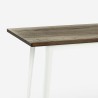 zestaw wysokiego białego stołu barowego 120x60 4 stołki Lix industriale navarro Wybór