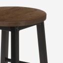 Zestaw 2 stołków barowych industrialnego z drewna i metalu, wysoki stół 140x40 Pinetown Stan Magazynowy