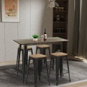 zestaw 4 stołków barowych industrialny stół 120x60 czarny retro fordville Sprzedaż