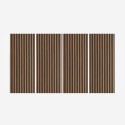 4 x panel dźwiękochłonny 120x60cm ścienne dekoracyjne z ciemnego drewna orzechowego Tabb-NS Promocja