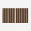 4 x panel dźwiękochłonny 120x60cm ścienne dekoracyjne z ciemnego drewna orzechowego Tabb-NS Promocja