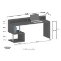 Biurko biurowe nowoczesnego designu 180x60x92,5cm z nadstawką Esse 2 Plus 