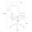 Ergonomiczne krzesło biurowe z zagłówkiem Sepang Moon Sprzedaż
