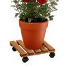 Wózek na rośliny kwiaty 30x30cm z drewna z kołami Videl QS Sprzedaż