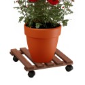 Wózek na rośliny z drewna, z kółkami 35x35cm, Videl QM Sprzedaż