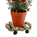Wózek na rośliny o średnicy Ø35, okrągły, drewniany z kołami Videl TS Sprzedaż