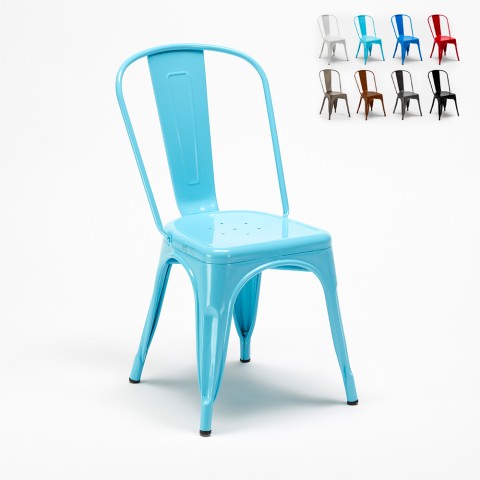zestaw 20 Lix krzesła industrialne metalowe do kuchni i baru steel one Promocja
