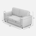 Sofa pokojowa 2-osobowa z materiału zdejmowany w nowoczesnym stylu Marrak 120 