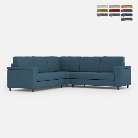 Nowy narożnik z wygodną kanapą i penelopou o wymiarach 226x226cm Marrak 12AG w tkaninie. Promocja