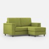 Nowoczesna sofa wypoczynkowa 2-osobowa z tkaniny 168cm z pufą Marrak 140P 