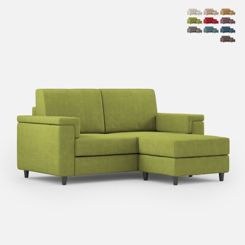 Nowoczesna sofa wypoczynkowa 2-osobowa z tkaniny 168cm z pufą Marrak 140P Promocja