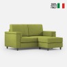 Nowoczesna sofa wypoczynkowa 2-osobowa z tkaniny 168cm z pufą Marrak 140P 