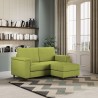 Nowoczesna sofa wypoczynkowa 2-osobowa z tkaniny 168cm z pufą Marrak 140P Środki