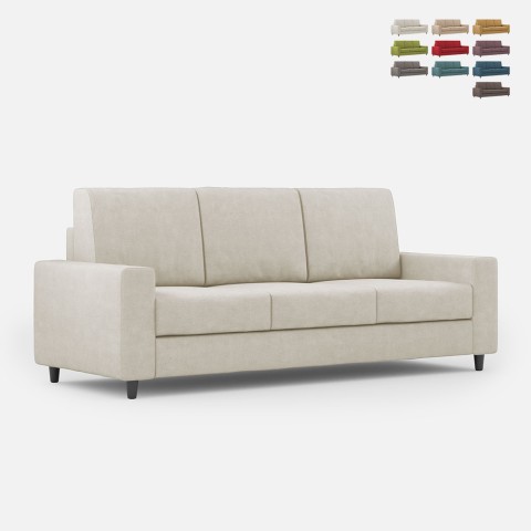 Sofa salonowy 3-osobowy o eleganckim, nowoczesnym tkaninowym wykończeniu 208cm Sakar 180 Promocja