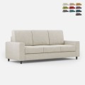 Sofa salonowy 3-osobowy o eleganckim, nowoczesnym tkaninowym wykończeniu 208cm Sakar 180 Promocja