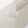 Sofa salonowy 3-osobowy o eleganckim, nowoczesnym tkaninowym wykończeniu 208cm Sakar 180 
