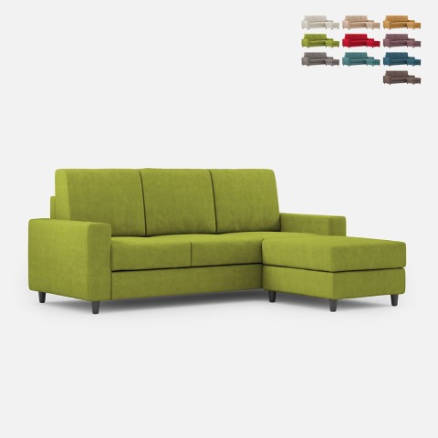 Sofa salon kawalerka 3 miejsca 208cm z pufem w materiale Sakar 180P Promocja