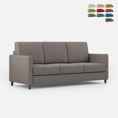 Sofa design 3 miejsca 198cm w nowoczesnej tkaninie tapicerowanej Karay 180 Promocja