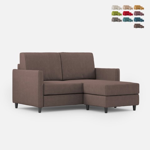 Nowoczesna sofa z tkaniny, 2-osobowa, o długości 158cm, z pufą podnóżkiem Karay 140P Promocja