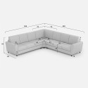 Duża nowoczesna narożnikowa sofa 7-osobowa z materiału 288x288cm Yasel 218AG 
