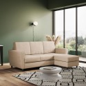 Nowoczesna sofa tapicerowana 3-osobowa 212cm pufa podnóżek Yasel 180P Środki