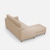 Nowoczesna sofa tapicerowana 3-osobowa 212cm pufa podnóżek Yasel 180P 