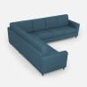 Duża nowoczesna narożnikowa sofa 7-osobowa z materiału 288x288cm Yasel 218AG 