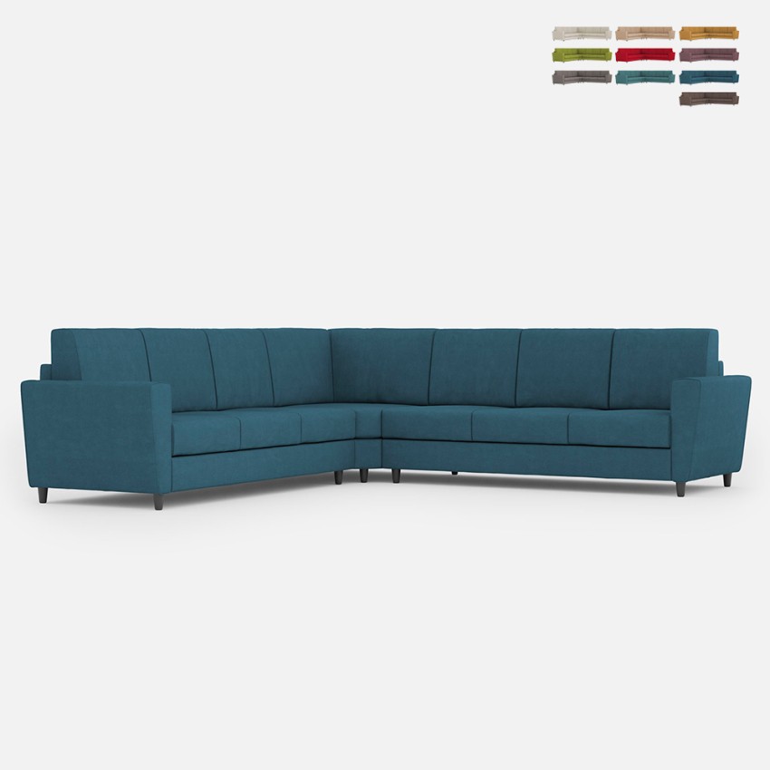 Duża nowoczesna narożnikowa sofa 7-osobowa z materiału 288x288cm Yasel 218AG Promocja