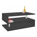 Nowoczesny prostokątny stolik kawowy 90x55cm 2 półki Zeta 90 