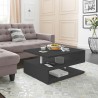 Nowoczesny prostokątny stolik kawowy 90x55cm 2 półki Zeta 90 Stan Magazynowy