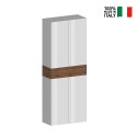 Szafka na buty 4 drzwi 1 półka 76x34x200cm biały Hanad Model